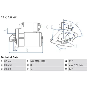 Startér BOSCH 0 986 028 090