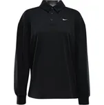 Dámské tričko s dlouhým rukávem Nike W NSW ESSNTL OS LS POLO W černé FZ5813-010 - M | UK 7 | US 9,5