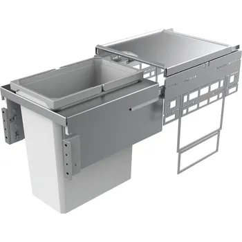 Odpadkový koš Cox® Base 460 S/400-1, odpadkový koš pro čelní výsuv, světle šedá, V 460mm