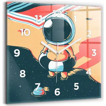 Hodiny Nástěnné hodiny Wallfluent oranžové 30 cm