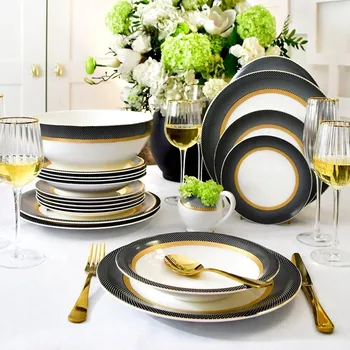 Jídelní set Villa Italia Jídelní servis pro 12 osob, porcelánový ROYAL LADY