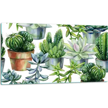 Kuchyňské prkénko SKLENĚNÁ DESKA NA KRAJENÍ 52x30 KAKTUS