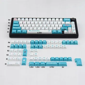 Klávesnice Klávesy pro mechanickou klávesnici PBT, profil Cherry, 130 ks, MIKU
