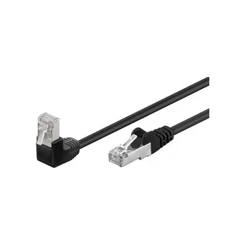 Síťový kabel LAN Patchcord Kabel CAT 5E F/UTP 1x90 ČERNÝ 2m