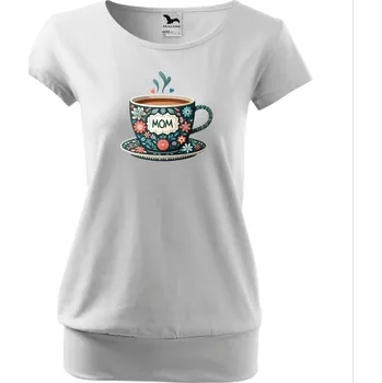 Tričko City s potiskem - kafíčko, Malfini Barva: 00-Bílá, Velikost: S