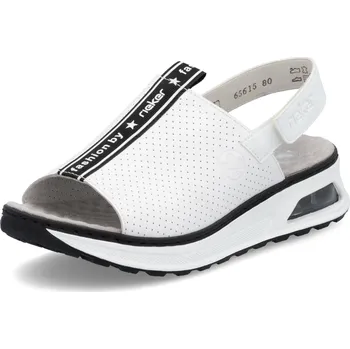 Dámské sandále DÁMSKÉ SANDÁLY RIEKER 65615-80 BÍLÁ Barva: BÍLÁ, Velikost: 41