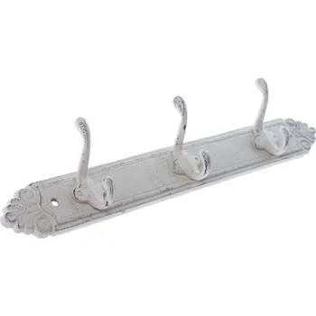Věšák Litinový věšák Enfeite bílá, 43 x 7 cm