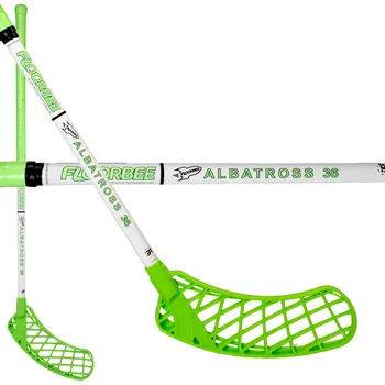 Florbalová hůl FLOORBEE Albatross 36 White/Green Florbalová hůl černá / zelená, Levá (levá ruka dole), 65cm (=75cm)