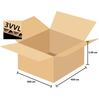 Krabice kartonová 3 vrstvá 400x400x300 mm