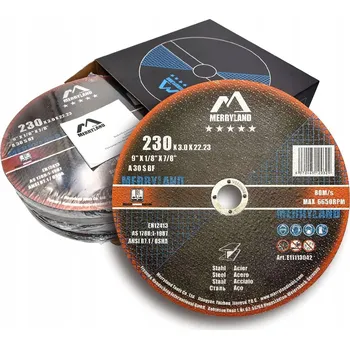 Řezný kotouč 5 x ŘEZACÍ KOTOUČ MERRYLAND PRO ÚHLOVOU BRUSKU 230 X 3 MM