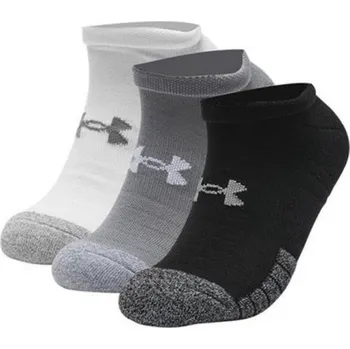 Pánské ponožky Funkční ponožky Under Armour HEATGEAR NS (3 PAIR) černá-šedá-bílá 1346755-035 - XL | UK 5,5 | US 6