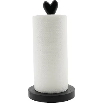 Dóza na potraviny Bastion Collections DRŽÁK kuchyňských rolí, dřevěný černý EW-KIT-HOLD-001-BL