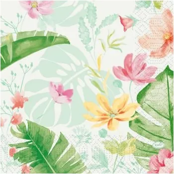 Papírový ubrousek Ubrousek 33 x 33 cm 3vrstvý Tropical Garden (250&nbsp;ks)