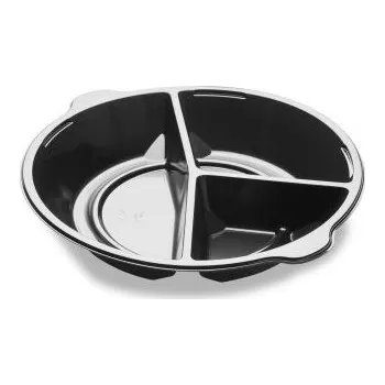 Jednorázové nádobí Miska Pearl černá 3dílná 250 x 42 - doprodej (300 ks)