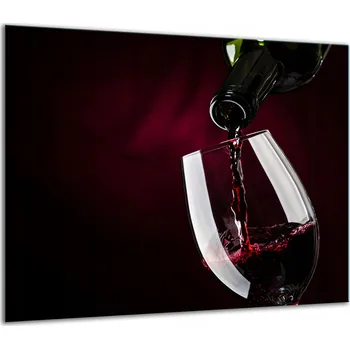 Obraz SKLENĚNÁ OCHRANNÁ DESKA NA SPORÁK 60x52 VÍNO