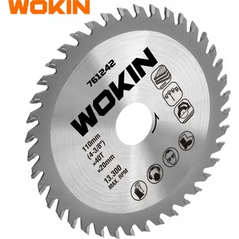 Pilový kotouč PILOVÝ KOTOUČ NA DŘEVO S WIDIOVÝMI ZUBY TCT 254mm (10") x 40T x 30mm WOKIN