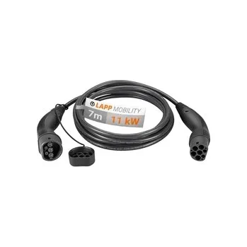 Nabíjecí stanice pro elektromobil EV PHEV Type 2 LAPP kabel 11kW 20A černý 7m