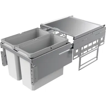 Odpadkový koš Cox® Base 360 S/450-2,odpadkový koš pro čelní výsuv, bez bio víka, světle šedá, V 360mm