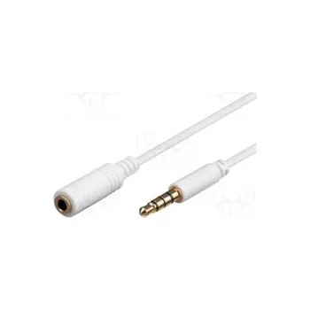 Audio kabel kabel JACK 3.5 4pól.V-JACK 3.5 4pól.Z 5m bílý