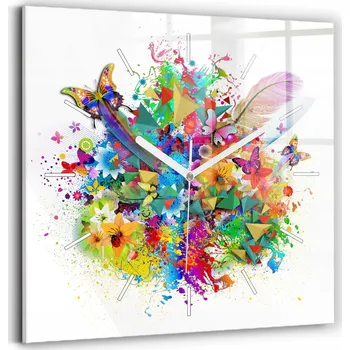 Hodiny Nástěnné hodiny Wallfluent zelené 30 cm