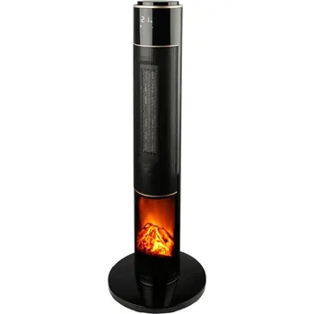 Radiátor Teplovzdušný ventilátor s imitací ohně BestBerg BBTH-1606 / 2000 W / černá