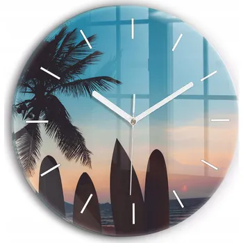 Hodiny Nástěnné hodiny Wallfluente modré 30 cm