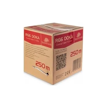 Anténní kabel Kabel RG6 Spacetronik DOKA 4K 113 CU Trishield 250