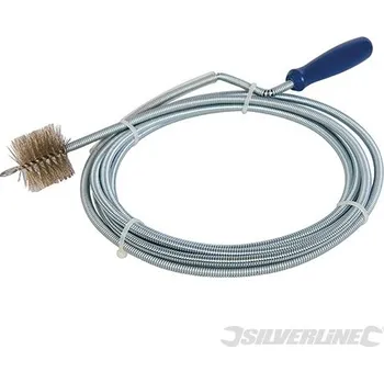 Čistič odpadu Silverline | Spirála na čištění odpadů s kartáčem - 3m 342654