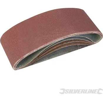 Brusný papír Silverline | Brusné pásy 75 x 457mm 5 ks - 40, 60, 2 x 80, 120G 760354