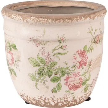 Květináč Clayre & Eef - Keramický květináč VINTAGE FLOWERS 6CE1541S