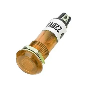 Elektronická součástka Kontrolka 230V s doutnavkou, žlutá do otvoru 10mm