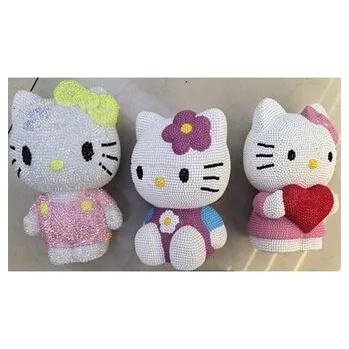 Pokladnička Vinylová krabička 19 cm "Ozdobte si ji sami" - Hello Kitty