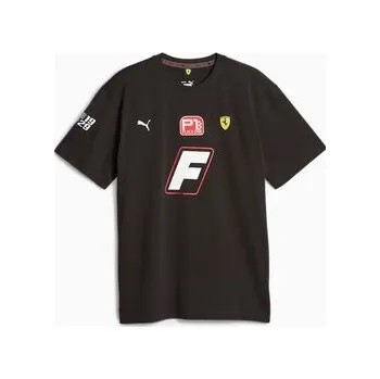 Pánské tričko Pánské triko Ferrari Garage černé F1 Oversized - M