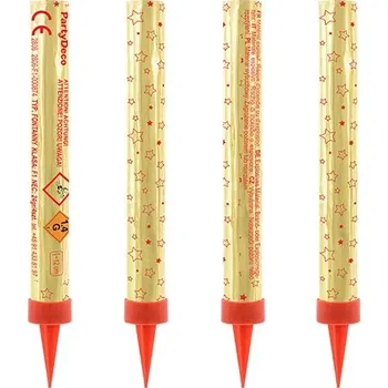 Party dekorace Dortové fontány - zlaté 12 cm, 4 ks