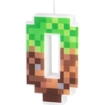 Dortová svíčka Narozeninová dortová svíčka Minecraft číslo 0, 7 cm