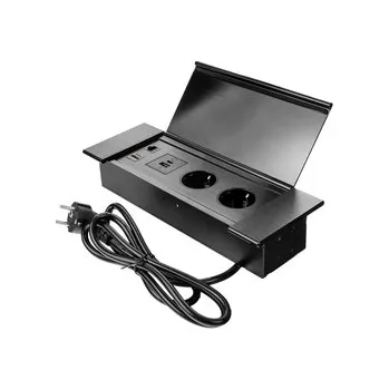 Elektrická zásuvka Otevíratelná zásuvka na desku Spacetronik SPS-F26CB V2