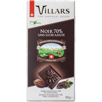 Čokoláda Villars Hořká čokoláda 70 % bez cukru