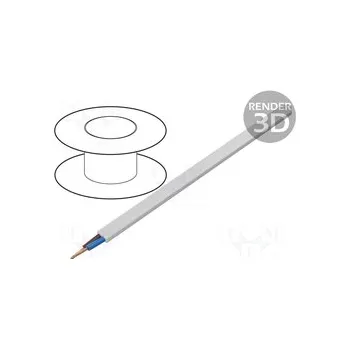 elektrický kabel H03VVH2-F/2X1.00WH