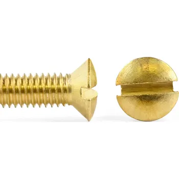 Šroub Šroub čočková hlava drážka mosaz, DIN 964 - M6x20