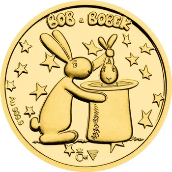 2025 - Zlatá mince Bob a Bobek - Králící z klobouku - Proof