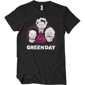Pánské tričko Green Day Skulls Black S Tričko