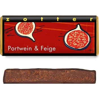 Čokoláda Zotter hořká čokoláda Portské a fíky