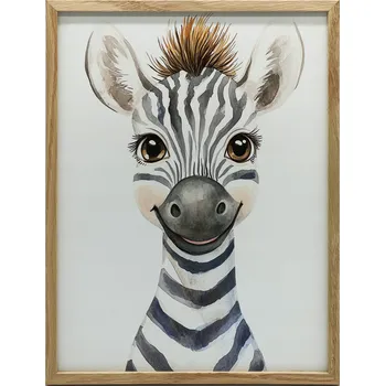 Plakát Plakát Šťastná zebra PLAKÁT PLAKÁT ŠŤASTNÉ ZEBRA BEZ RÁMU DO OBÝVACÍHO POKOJE 40x50
