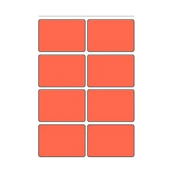 Samolepící etiketa Samolepicí etikety 48 x 33 mm, A6 (10 ks) červené