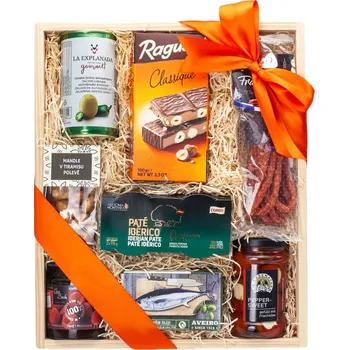 Dárkový potravinový koš Delikatesy.online - Dárkový balíček Labužník