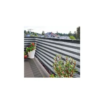 Markýza Zástěna na balkón W1157-SGR bílo-šedá 5x0,9m