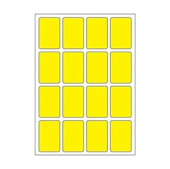 Samolepící etiketa Samolepicí etikety 22 x 33 mm, A6 (10 ks) reflexní žluté