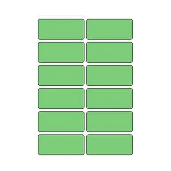 Samolepící etiketa Samolepicí etikety 48 x 21 mm, A6 (10 ks) zelené