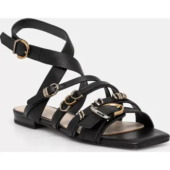 Dámské sandále Kožené sandály Pinko Marli dámské, černá barva, SD0317 P001 Z99 SD0317.P001.Z99 99X, EUR 36