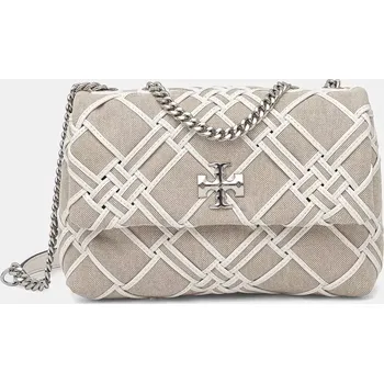 Kabelka Kabelka Tory Burch Kira Woven Canvas Small béžová barva, 151267-250 151267.250 01X, vel. ONE SIZE